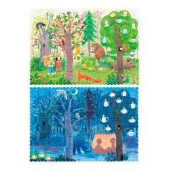Puzle reversible noche y día Night & Day in the Forest 100 piezas - Londji