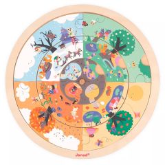 Puzle reversible de observación día, noche y estaciones - Janod