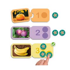 Set de 10 puzles Cuenta y completa del 1 al 10 - Akros