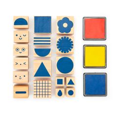 Set de 18 sellos y 3 tintas - Kidoki Kikkerland