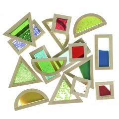 Bloques de madera de colores sensoriales (16) - TickiT