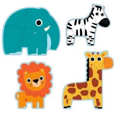 Set 4 puzles evolutivos Animales de la jungla 18 piezas - Djeco