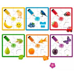Set de 6 puzles colores 24 piezas - Goula