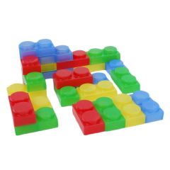 Bloques de silicona de colores translúcidos (24) - TickiT