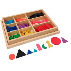 Símbolos gramaticales de madera con caja - Montessori