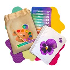 Tarjetas 8 idiomas Mis primeras palabras multilingües: colores (32) - Emeteca Kids