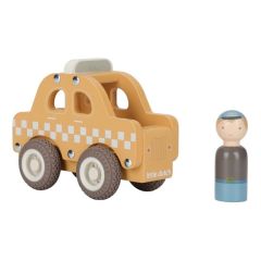 Taxi y muñeco de madera - Little Dutch