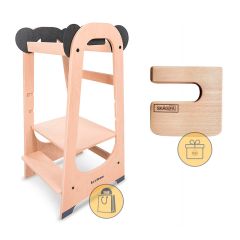 Torre de aprendizaje de madera Panda Tower - Beeloom + REGALO cuchillo