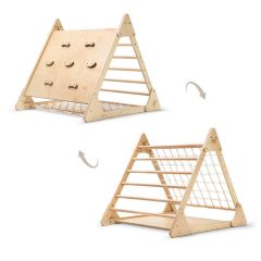 Triángulo de escalada de madera 3 actividades Pikler - Kinderfeets