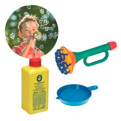 Trompeta para pompas o burbujas de jabón - Pustefix
