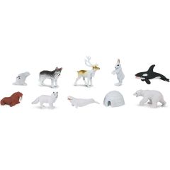 Tubo 10 piezas animales del Ártico - Safari