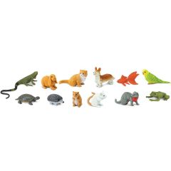 Tubo 12 piezas animales mascotas - Safari