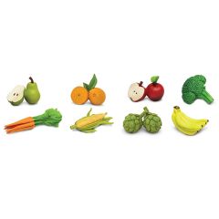 Tubo 8 piezas frutas y verduras - Safari