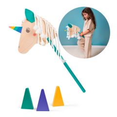 Unicornio con palo y 3 conos - BS Toys