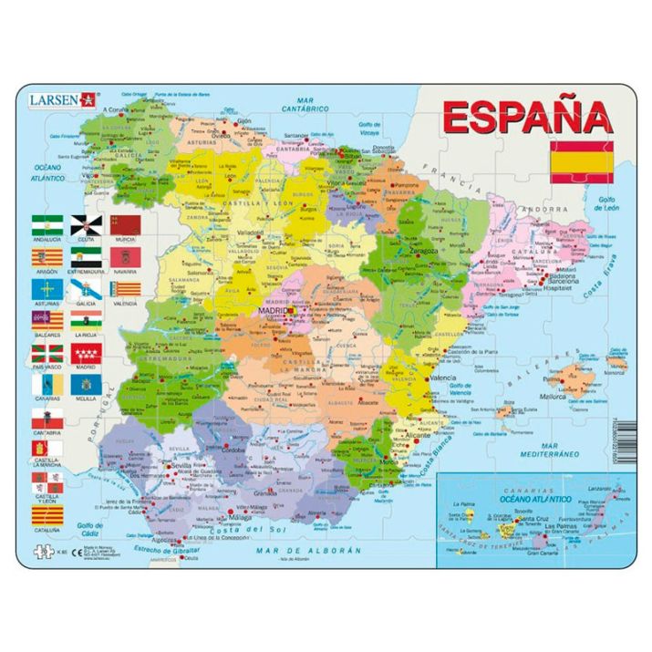 ✺ Larsen -> Puzle mapa político de España